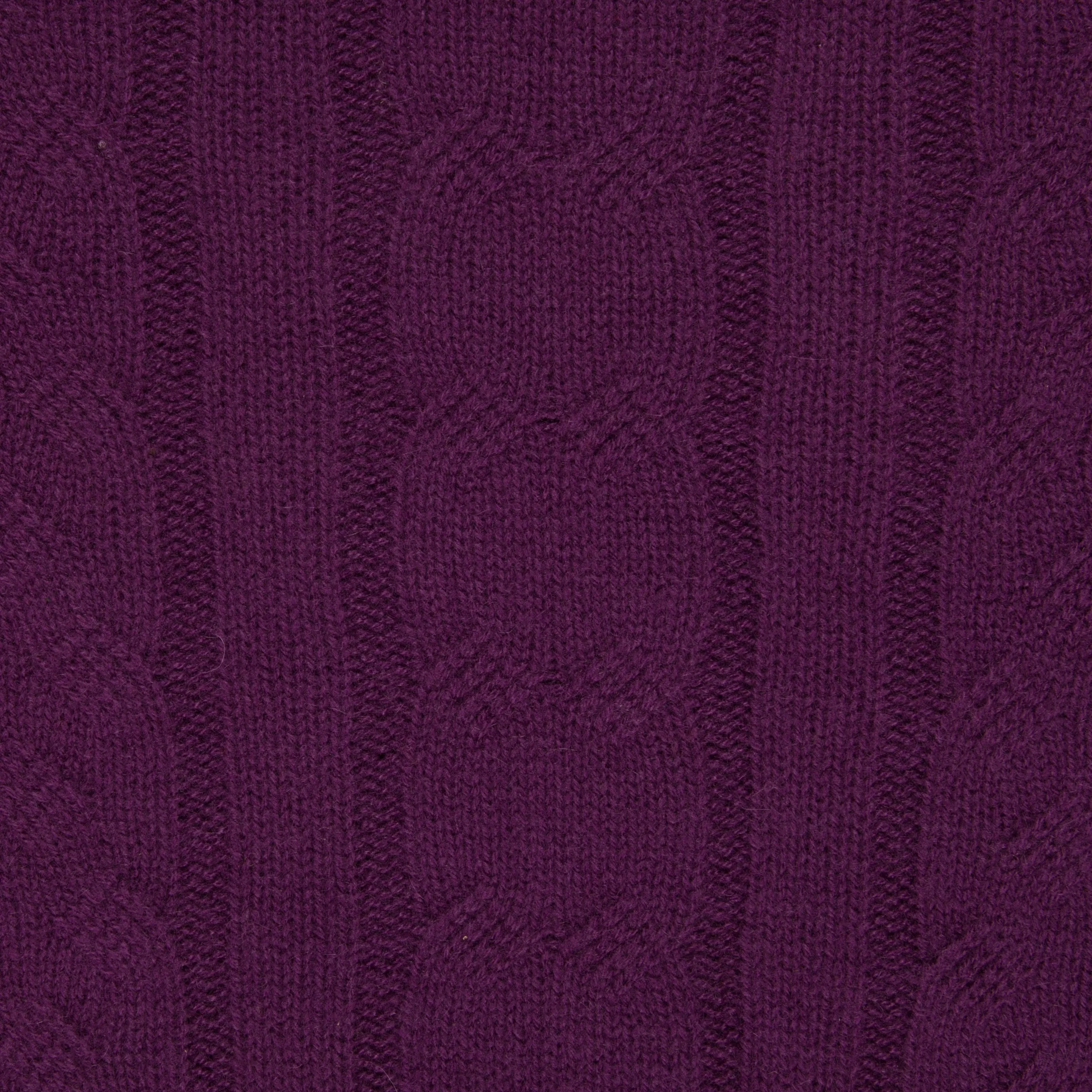 Drumohr Cashmere Treccia Crew Neck Dark Violet