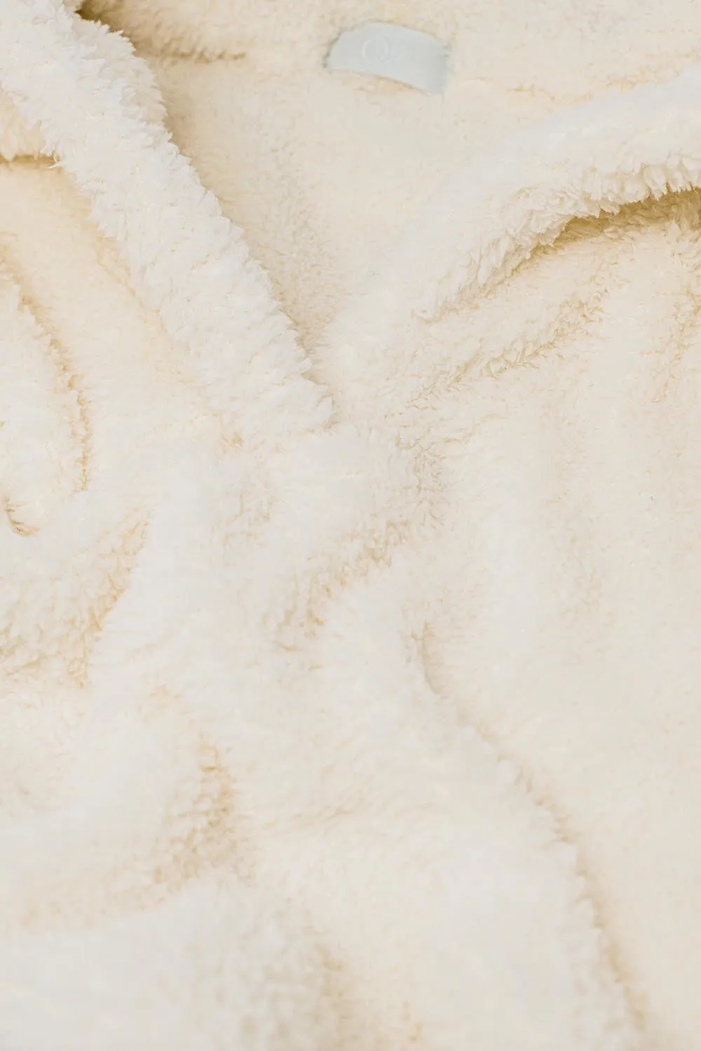 ecru fluffy v-neck sweater