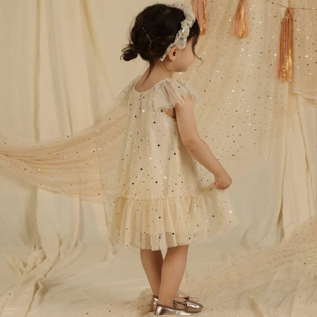 Edie Dress | Champagne Stars