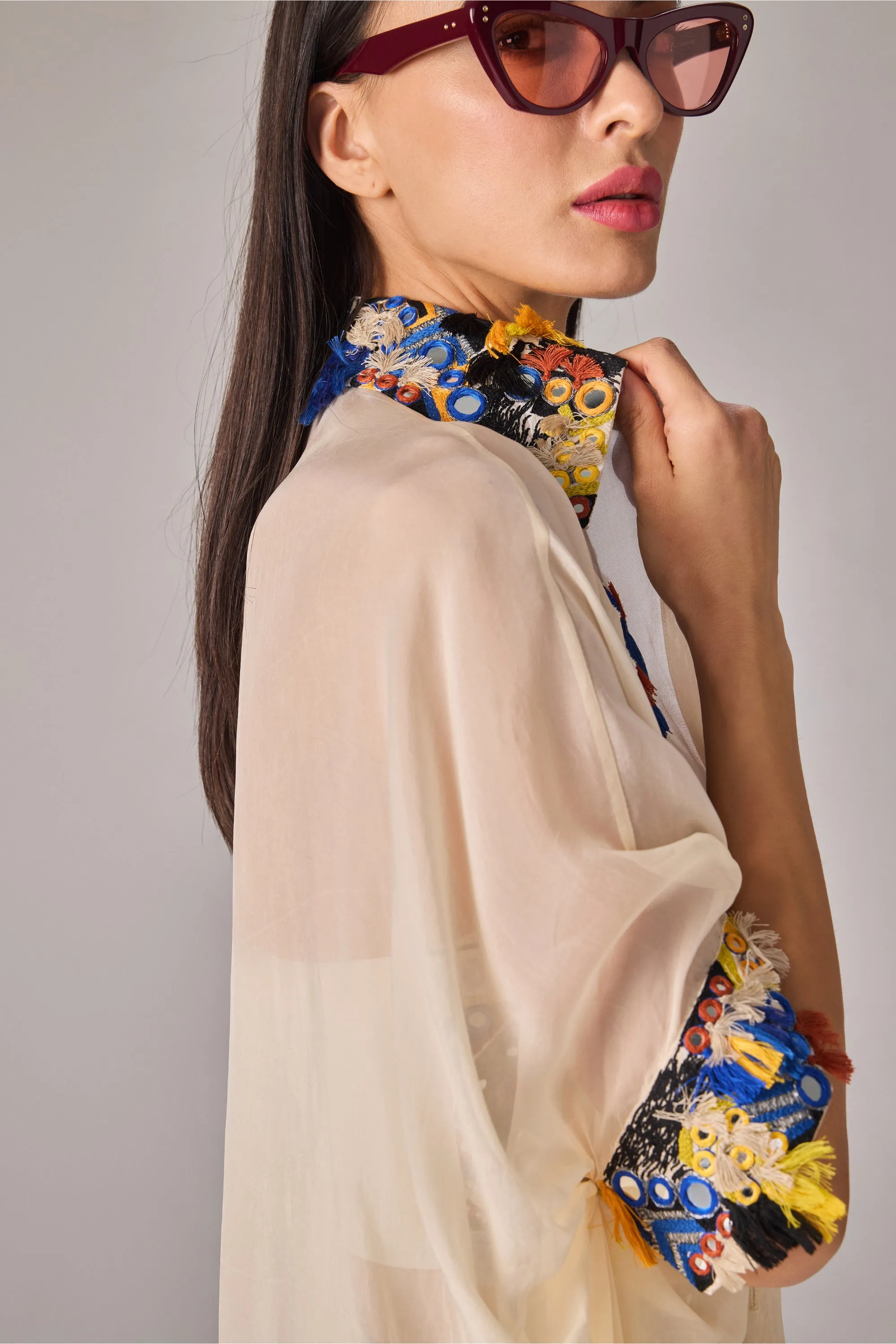 Emilia shirt cape, bustier and skirt
