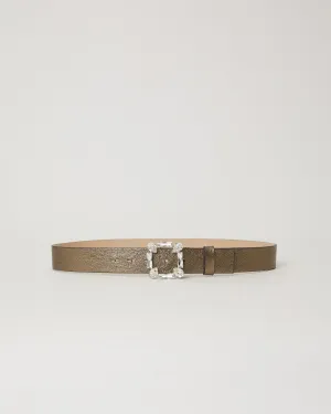 ESMA METALLIC LEATHER BELT