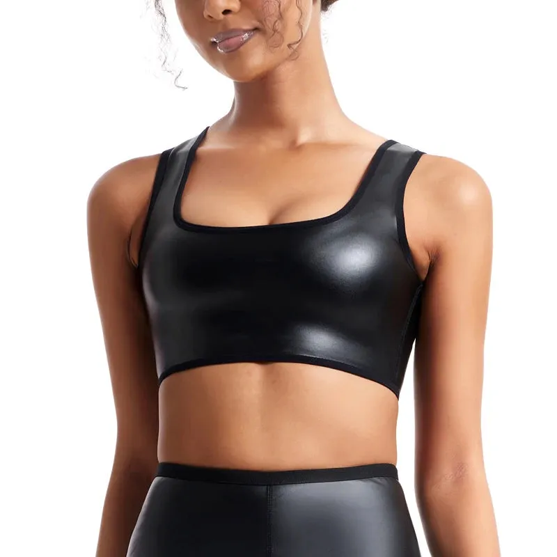 Faux Leather Crop Top