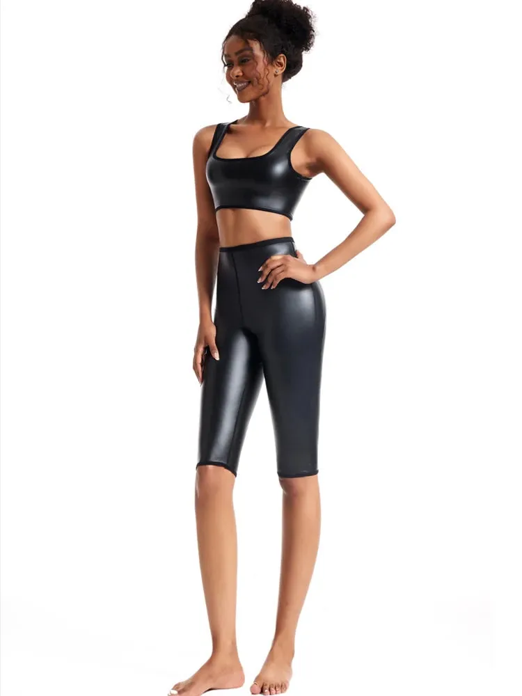 Faux Leather Crop Top