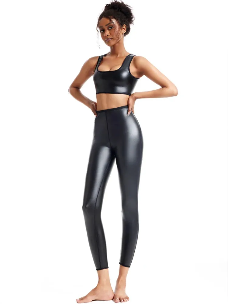 Faux Leather Crop Top