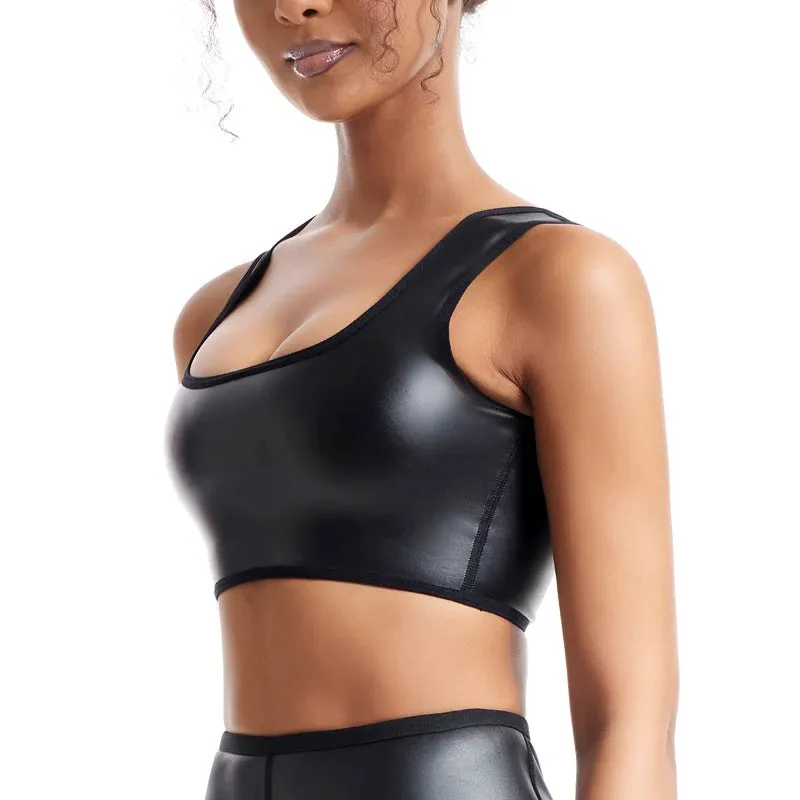 Faux Leather Crop Top