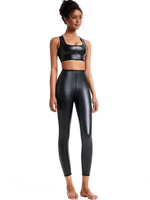 Faux Leather Crop Top