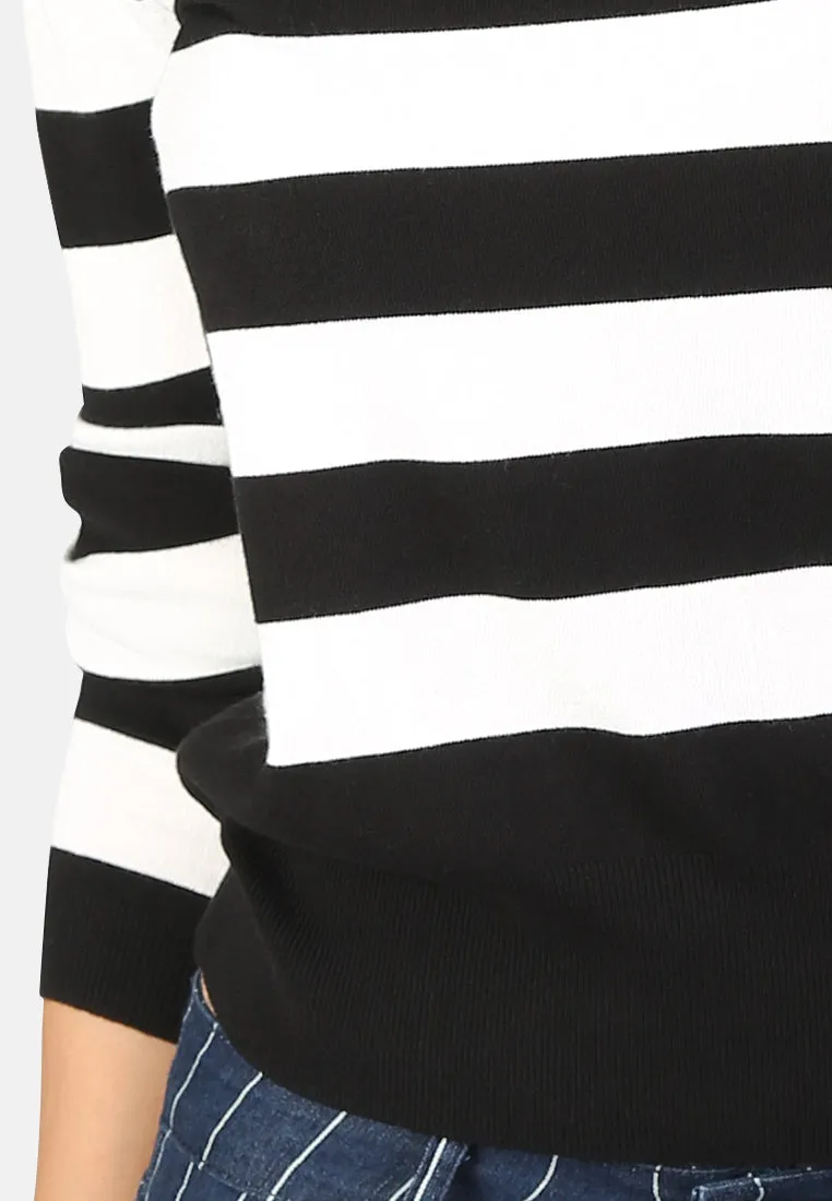 Fine Knit Striped Sweater