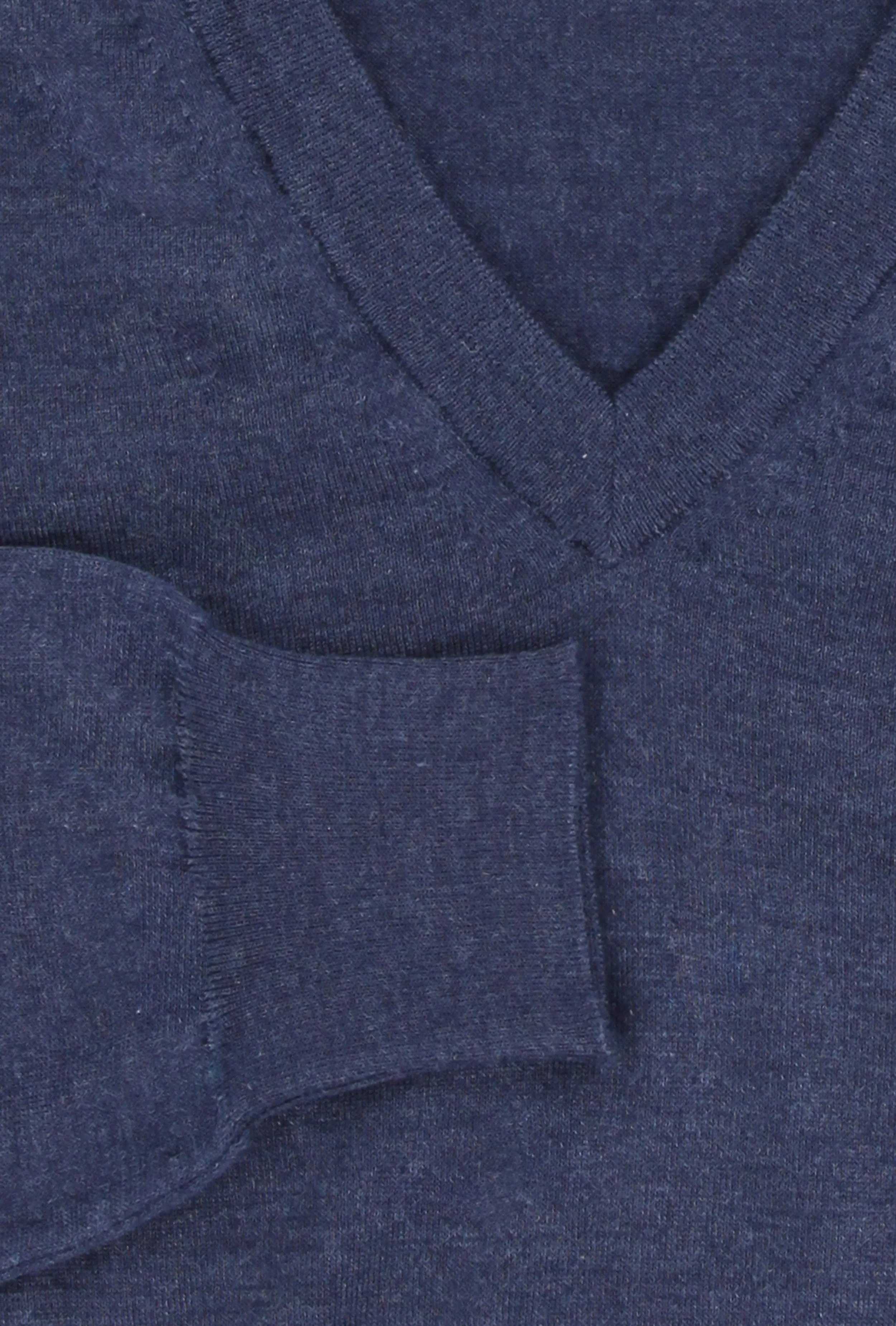 Fiori Di Lusso Navy Blue V-Neck Sweater