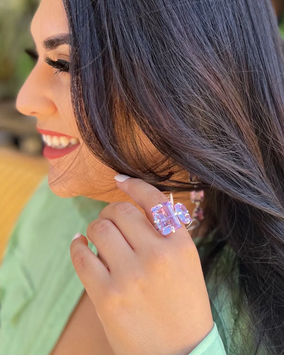 Floating Amethyst Ring