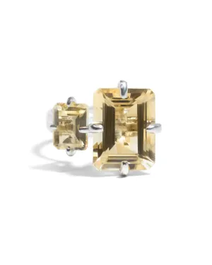 Floating Citrine Ring