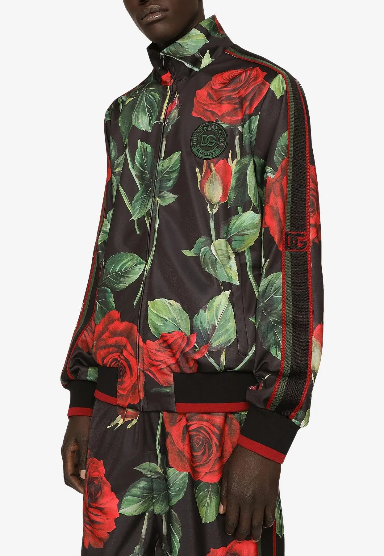 Floral Print Zip-Up Jacket