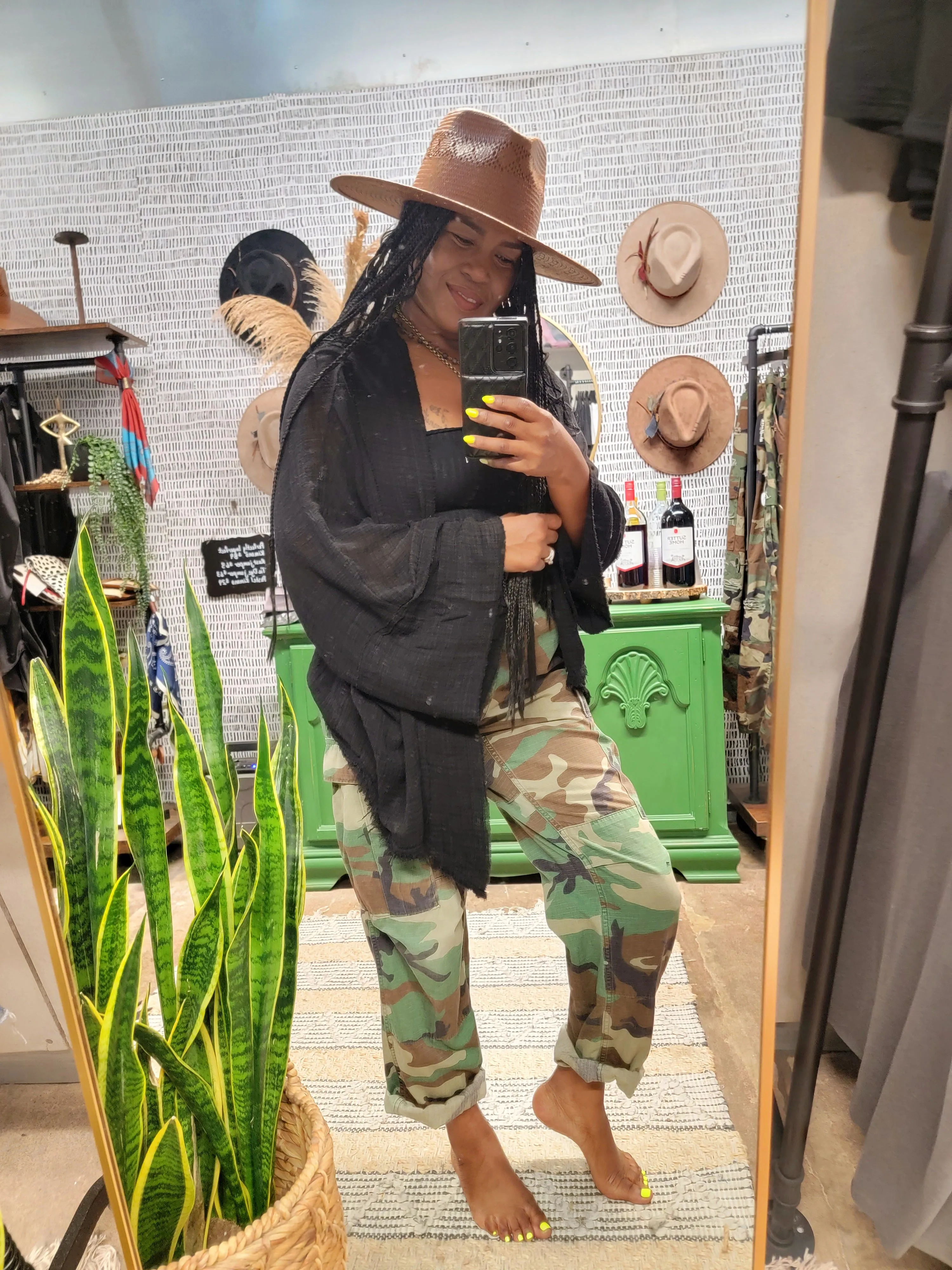 Flounce Sleeve Kimono Wrap Top