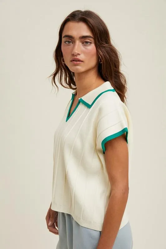 Forever Grateful Knit Polo