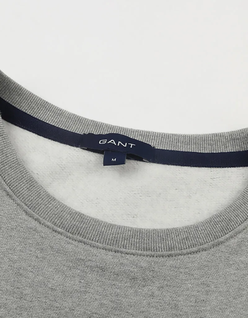 Gant Men's Deuce C-Neck Sweat, Medium, Dark Grey
