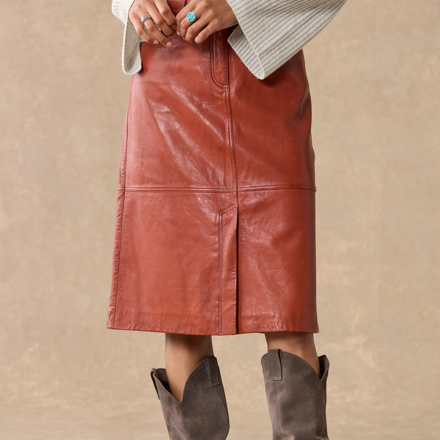 Gemma Leather Skirt