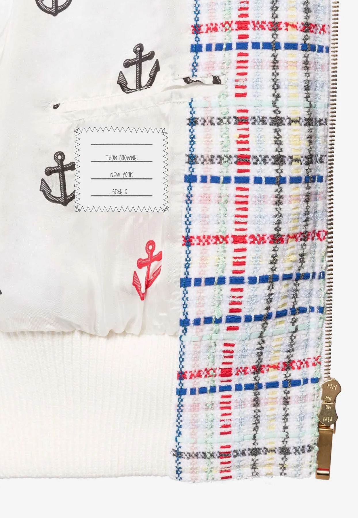 Gingham Check Bomber Jacket