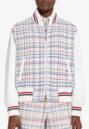 Gingham Check Bomber Jacket
