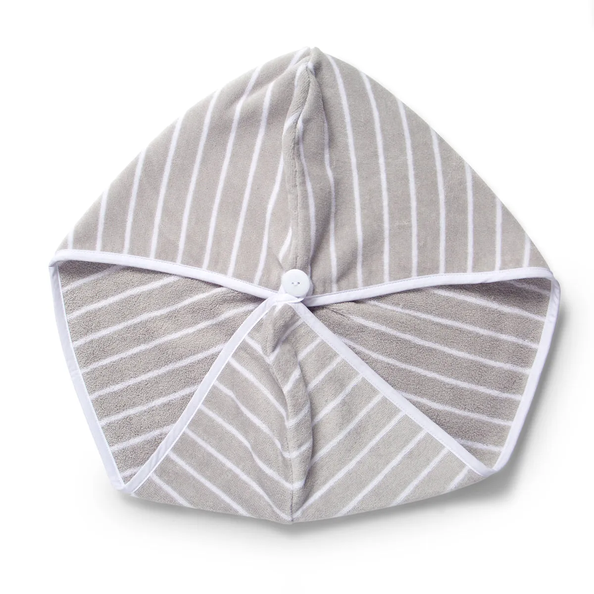 Good Hair Day Hair Towel Wrap - Grey with White