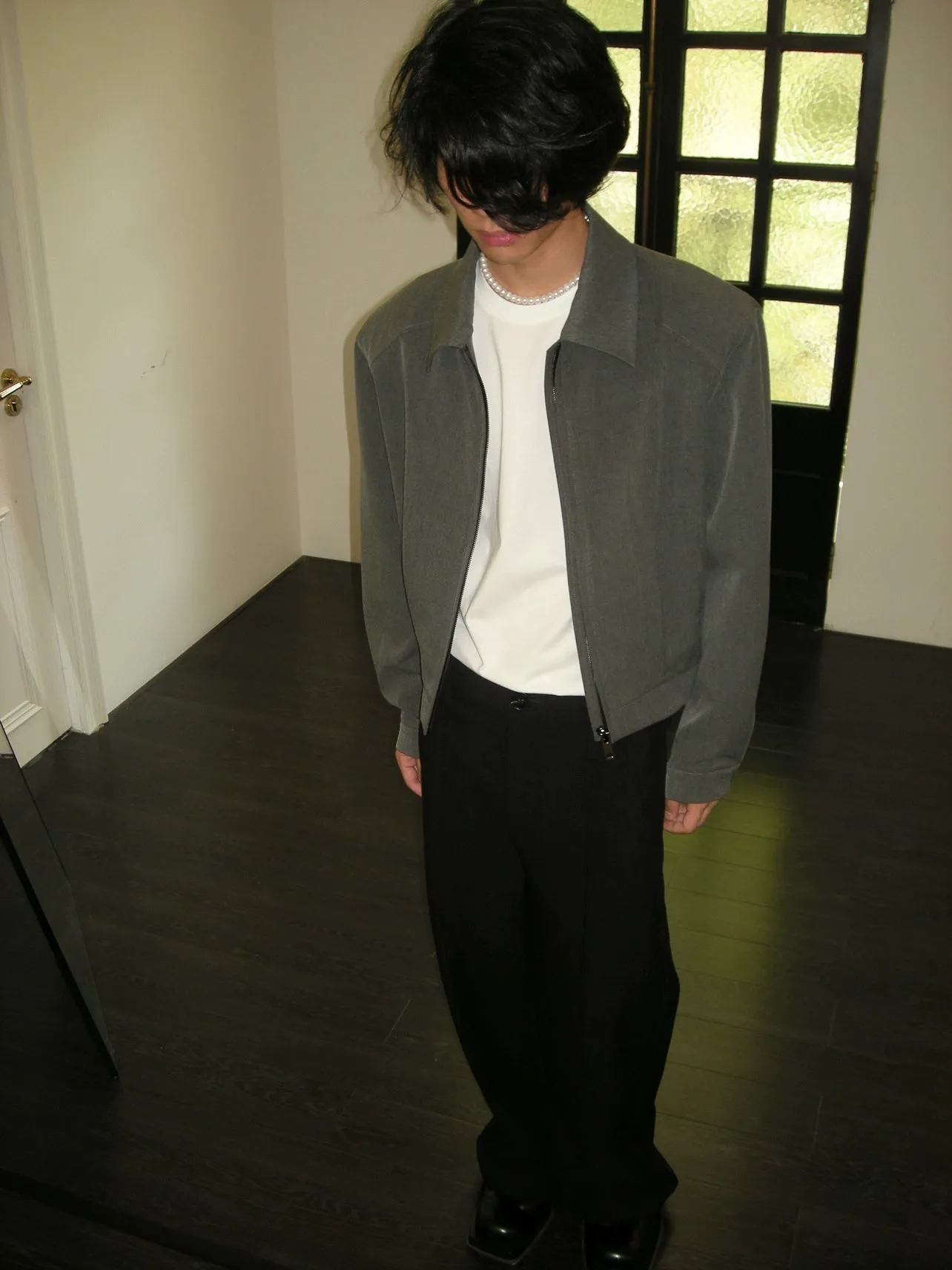 Gray Zip-Up Jacket
