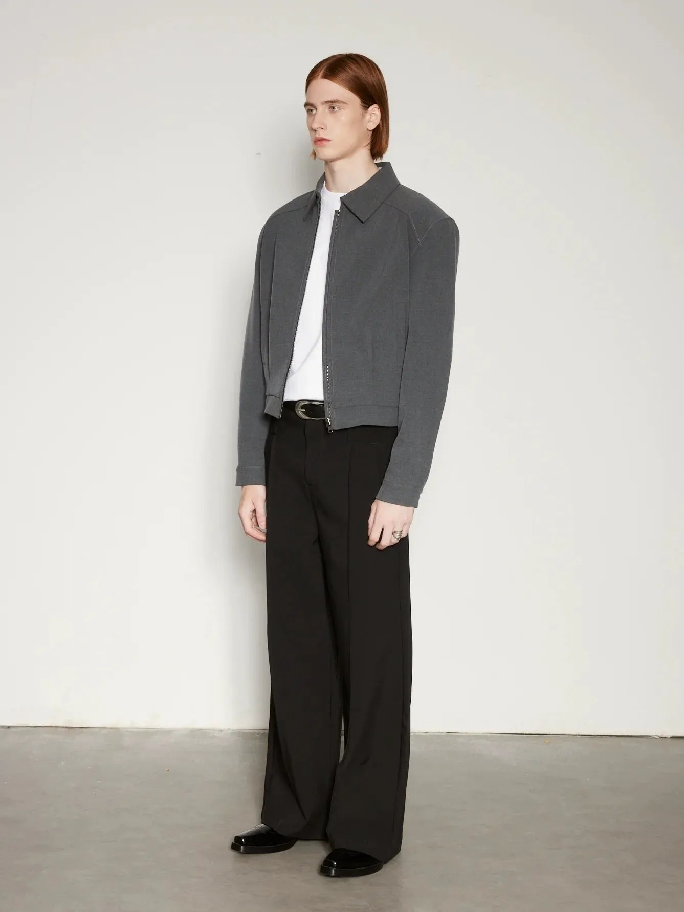 Gray Zip-Up Jacket