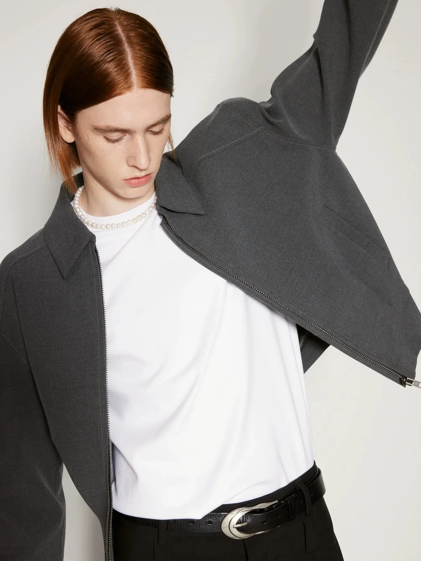 Gray Zip-Up Jacket