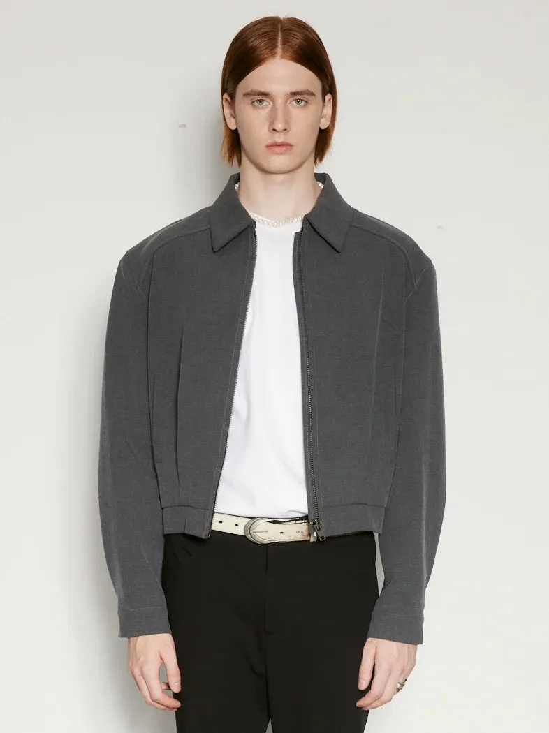 Gray Zip-Up Jacket