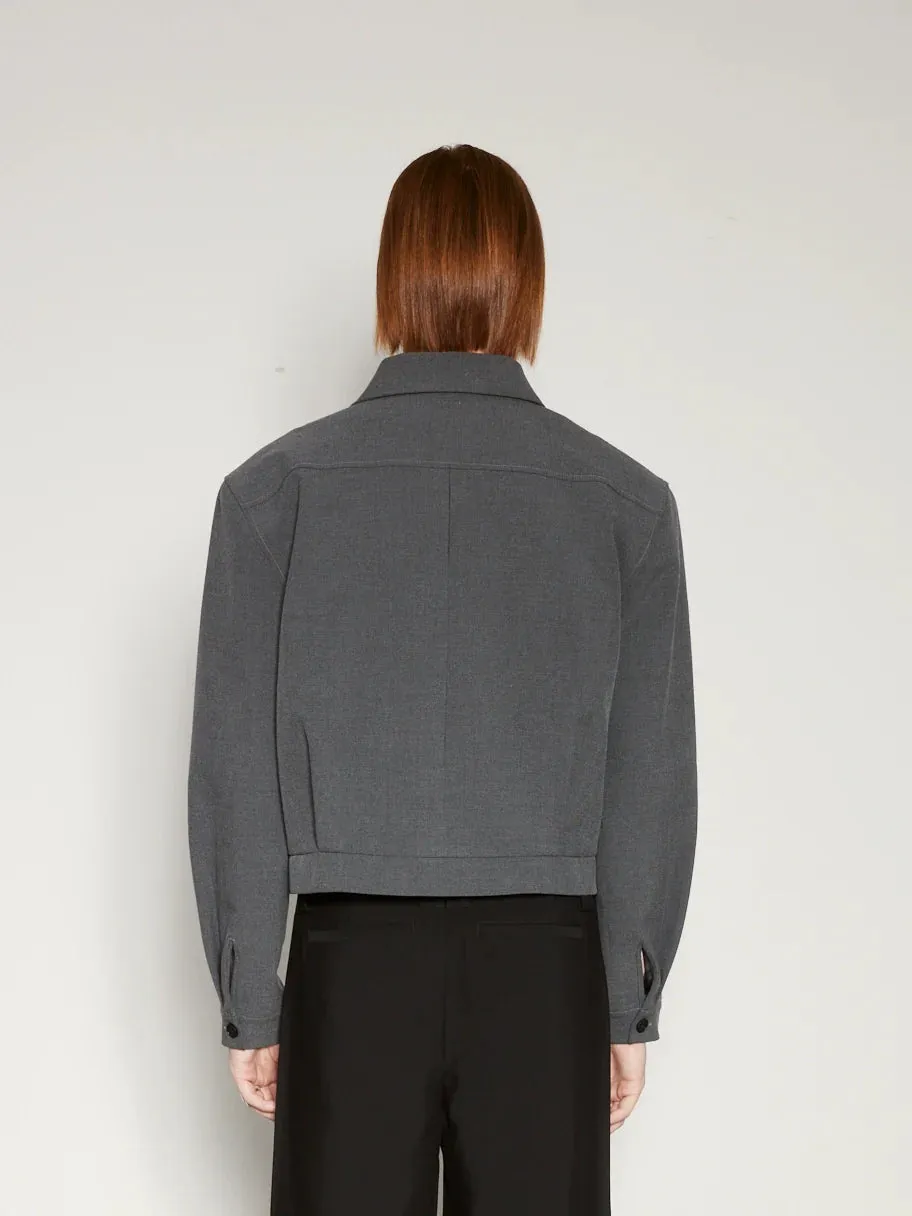 Gray Zip-Up Jacket