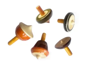 Handcrafted Wooden Tops - Collection 3: Assorted Finger Tops (5 no.s)