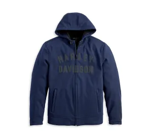 Harley-Davidson Men's Deflector Hooded Riding Fleece Peacoat