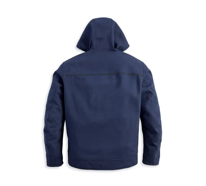 Harley-Davidson Men's Deflector Hooded Riding Fleece Peacoat