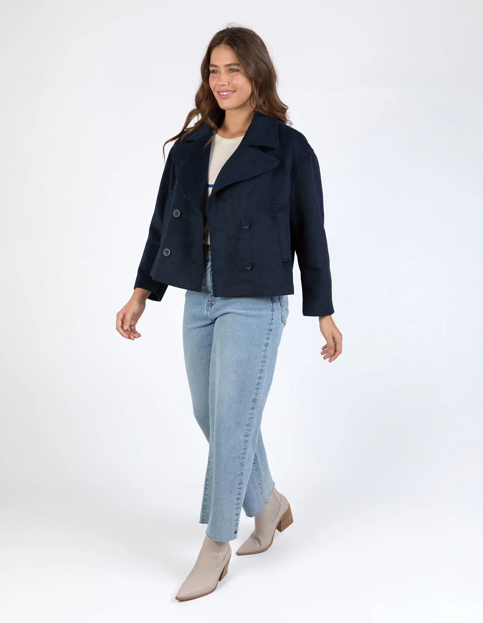HARLEY PEACOAT || NAVY