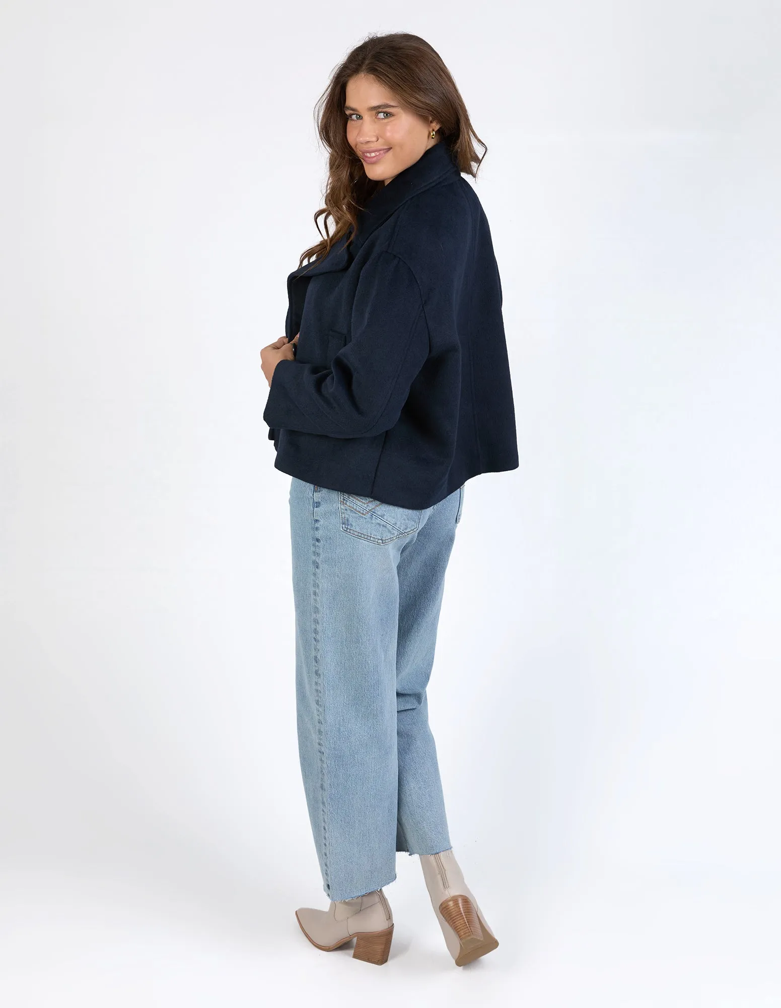 HARLEY PEACOAT || NAVY