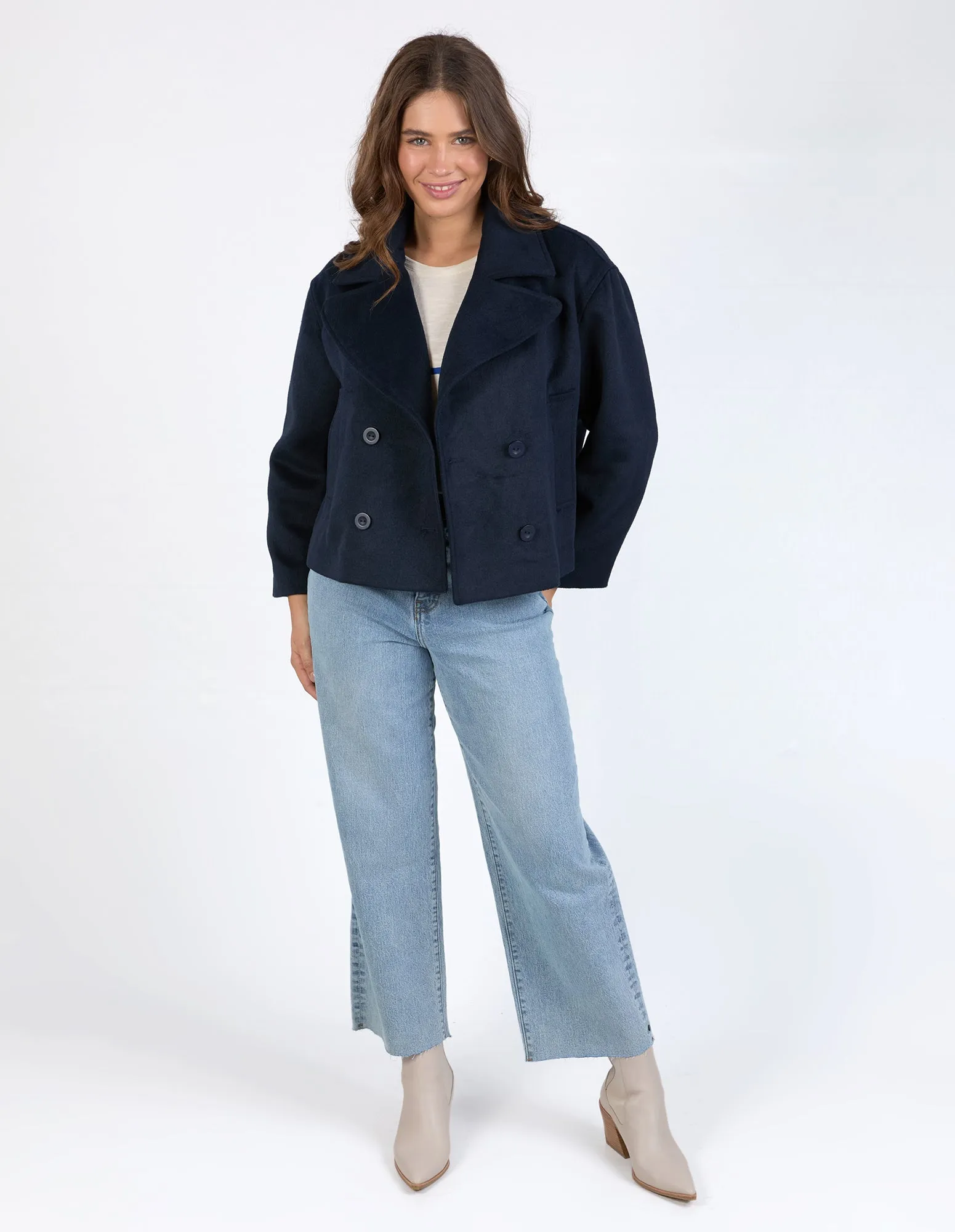 HARLEY PEACOAT || NAVY