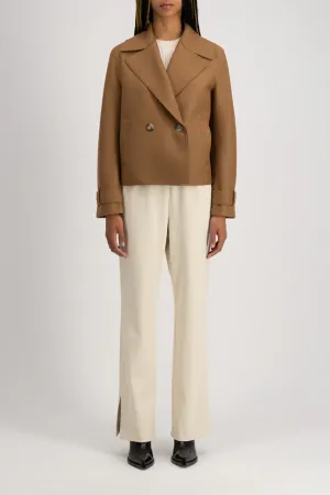 Harris Wharf London  Cropped Peacoat - Toffee