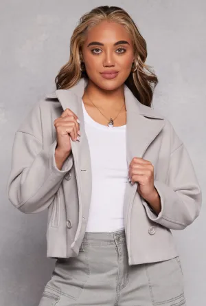 Haute Monde Double Breasted Peacoat