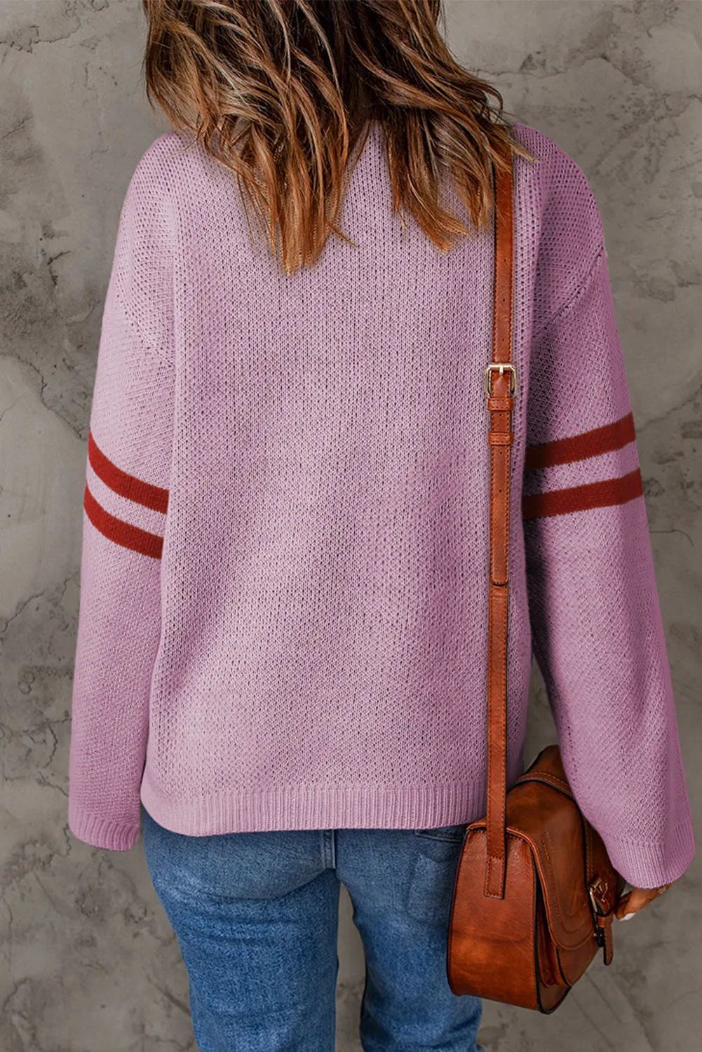 Heart Graphic Round Neck Sweater