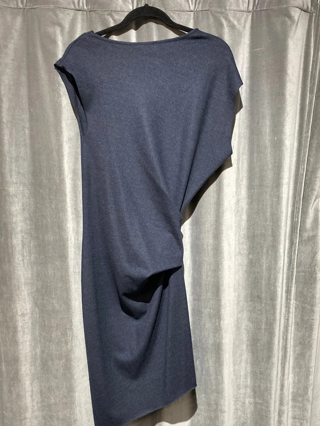 Helmut Lang Asymetrical Ruched Wool Dress