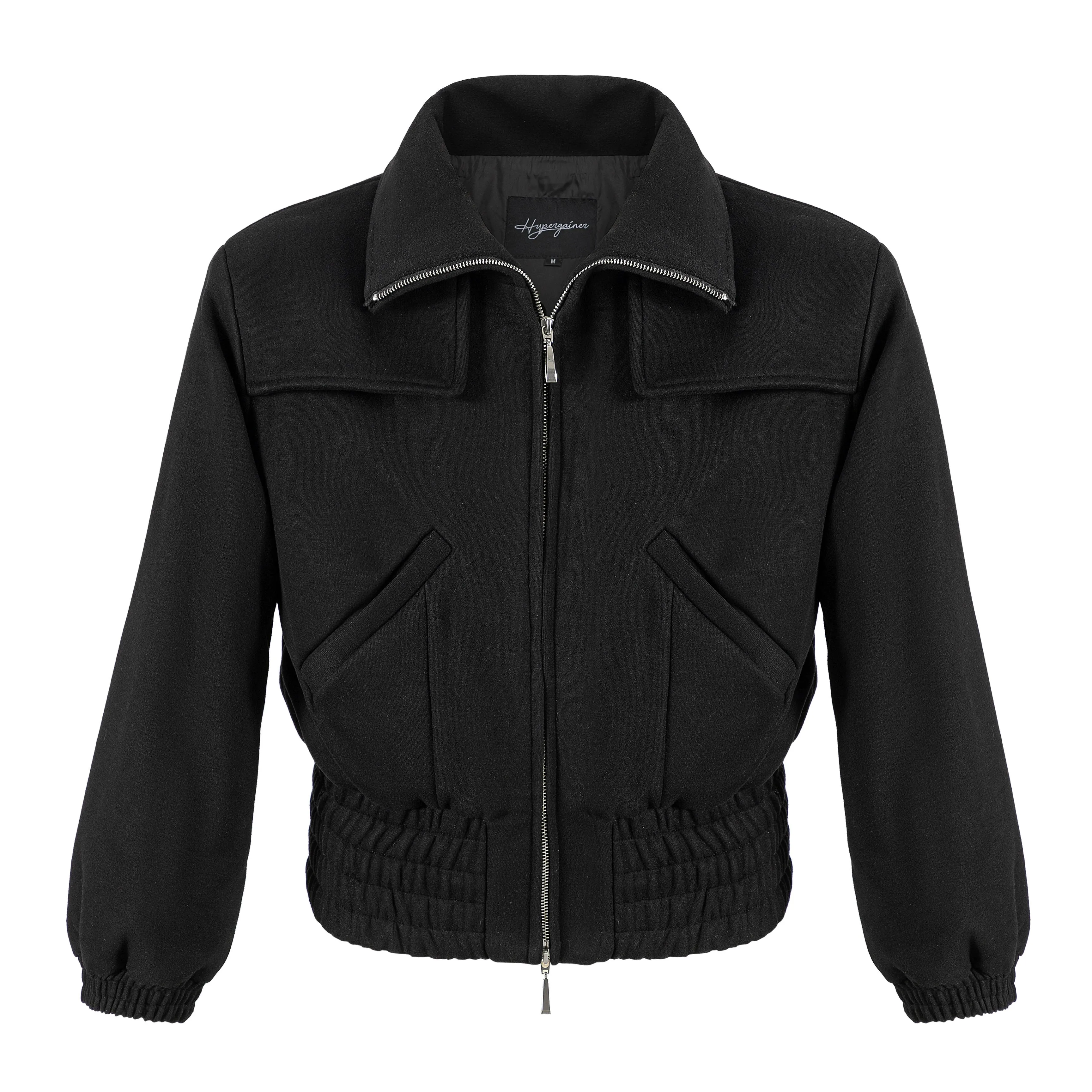 High-Collar Zip-Up Jacket