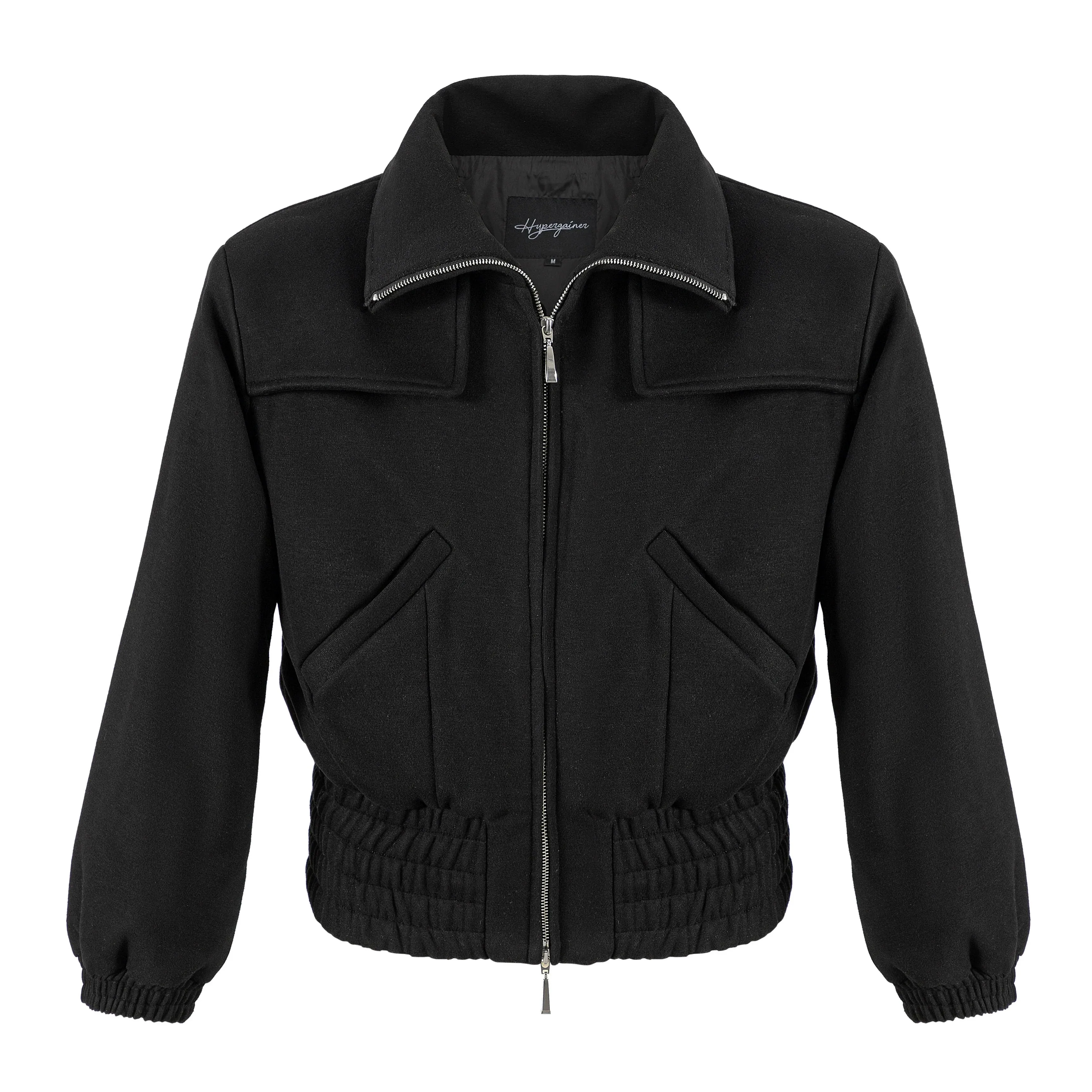 High-Collar Zip-Up Jacket
