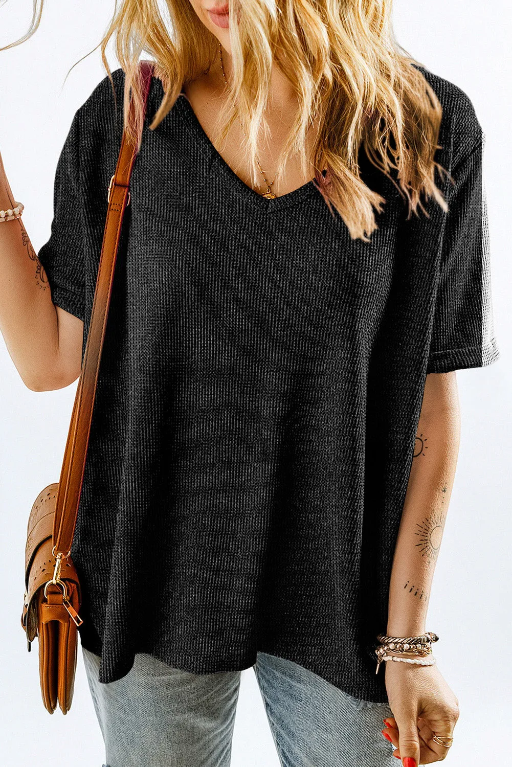 High Low Cuffed Tee