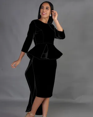 High Low Ruffle Top and Skirt Set -8838