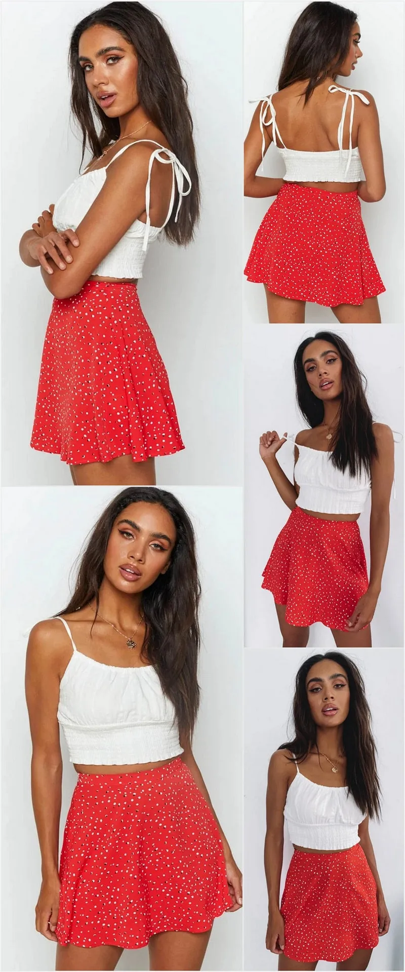 High Waist Pleated Mini Skirt - multiple prints