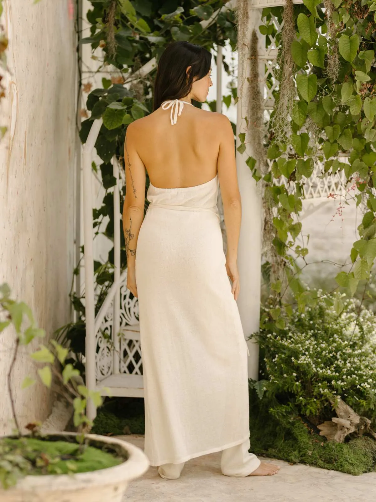 Honey Cotton Knit Wrap Dress