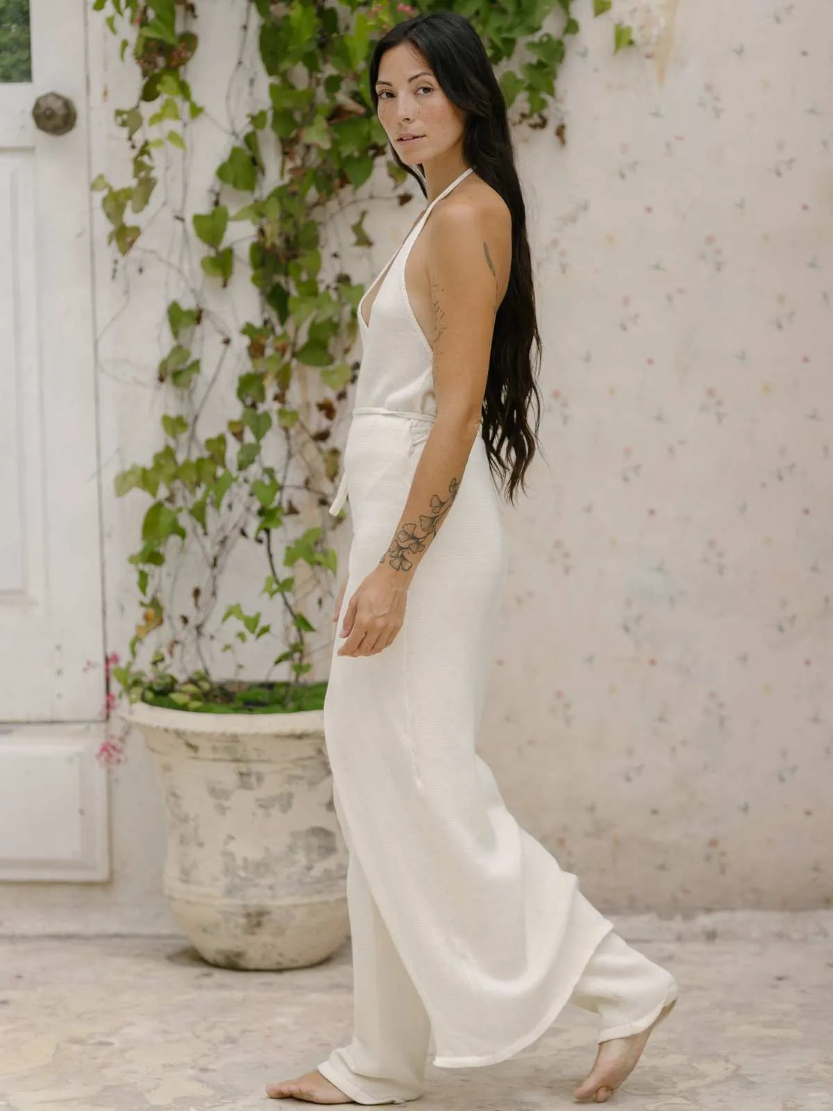Honey Cotton Knit Wrap Dress