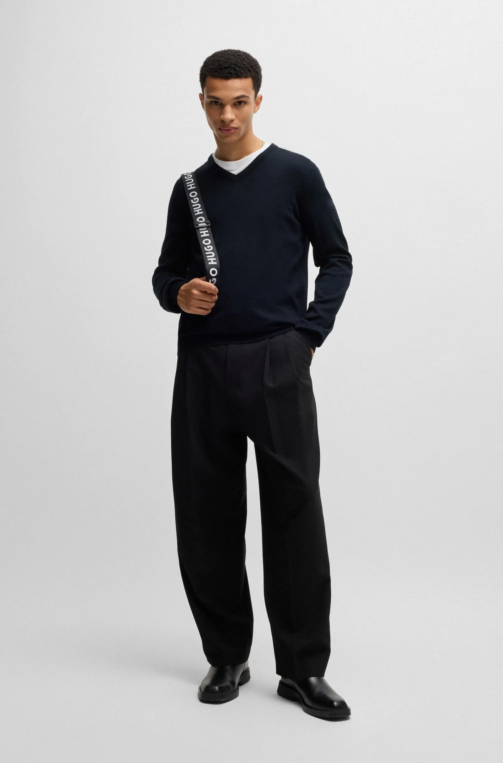 HUGO Sweaters Regular Fit in Wool - SAN VREDO-M 10243179 01-50474172