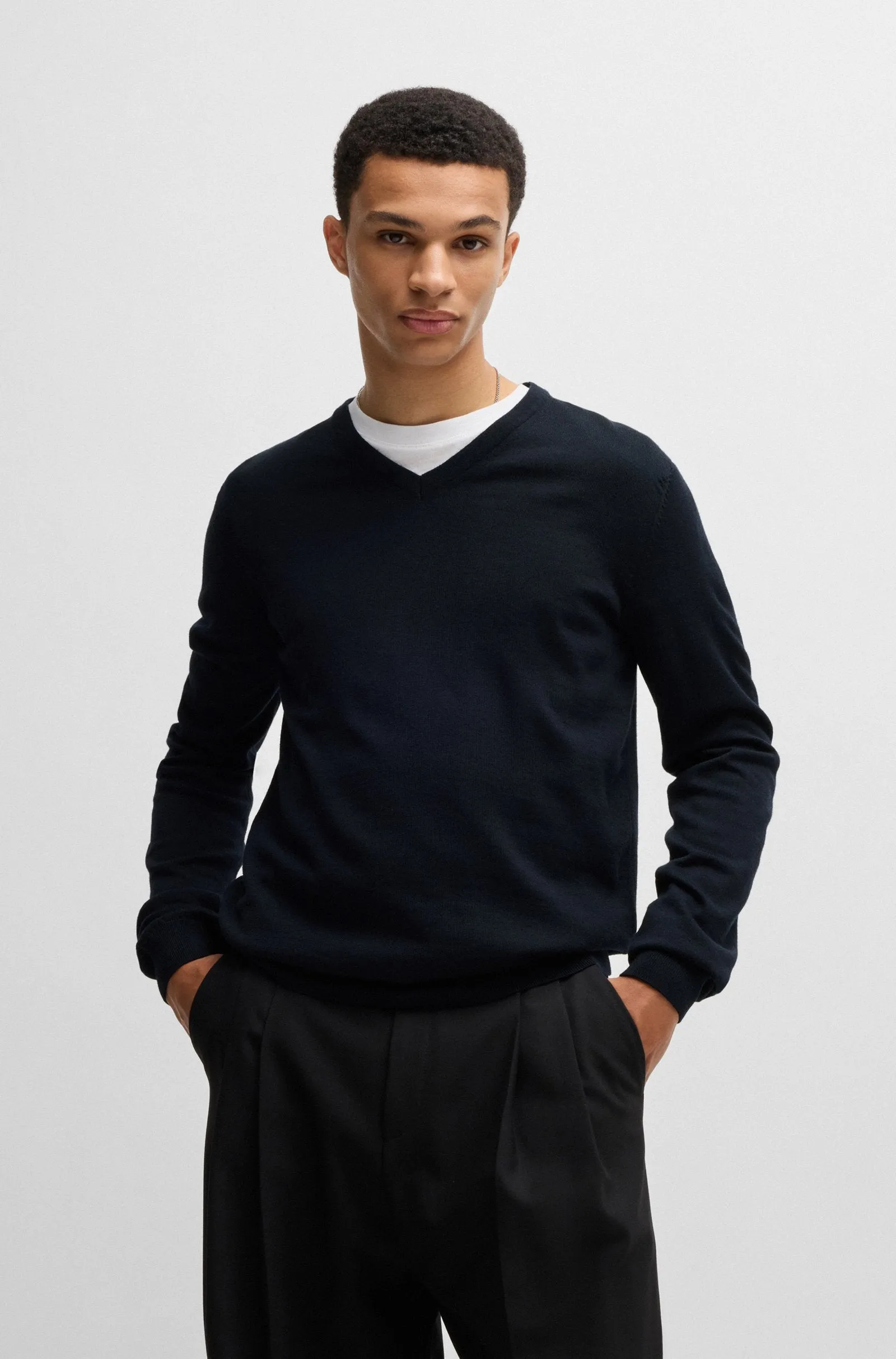 HUGO Sweaters Regular Fit in Wool - SAN VREDO-M 10243179 01-50474172