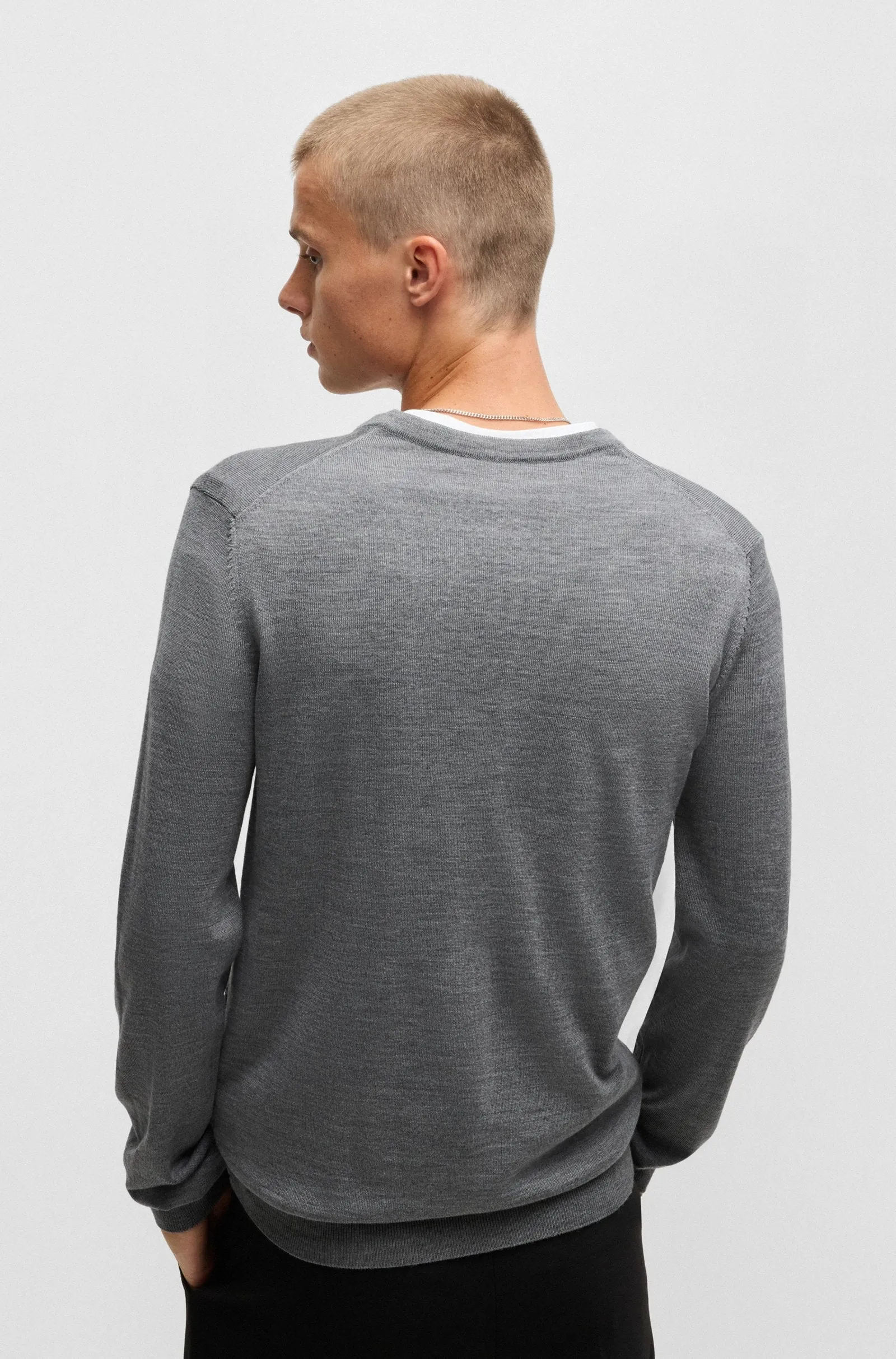 HUGO Sweaters Regular Fit in Wool - SAN VREDO-M 10243179 01-50474172