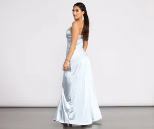 Ilana Satin Stylish Column Gown