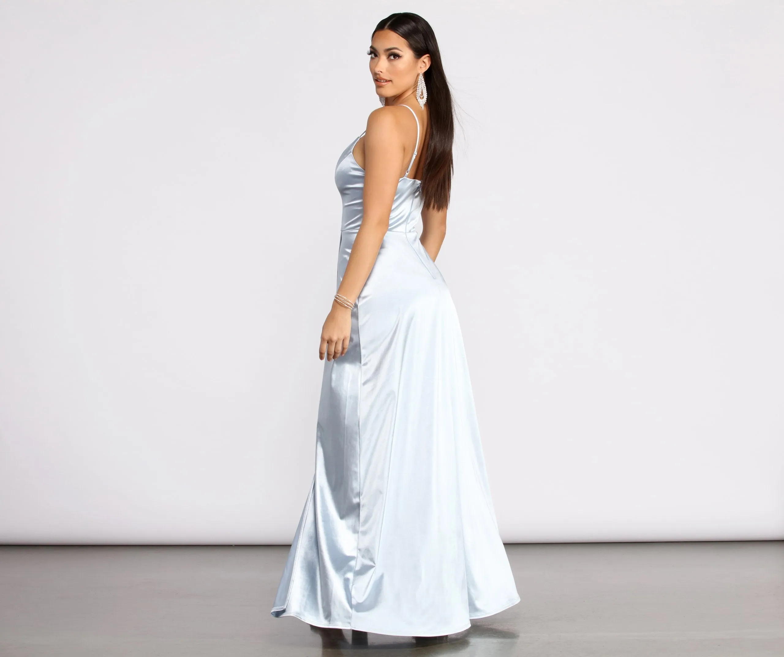 Ilana Satin Stylish Column Gown