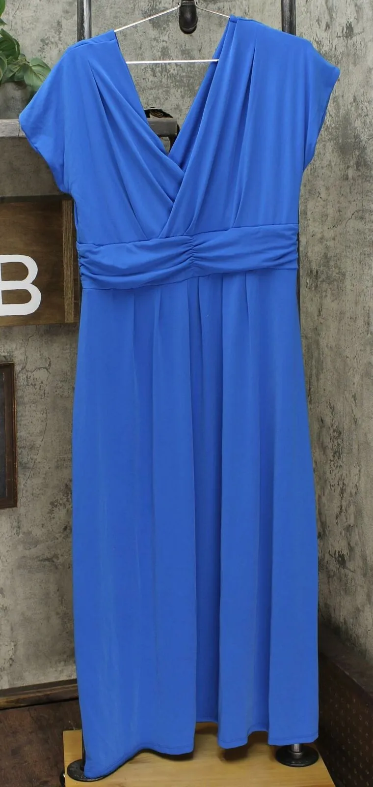 IMAN Women's Petite Boho Chic Knit Maxi Dress With Head Wrap